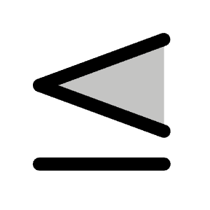 Less Than Or Equal Duotone Icon from Phosphor Duotone Set
