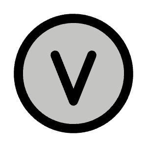 Letter Circle V Duotone Icon from Phosphor Duotone Set