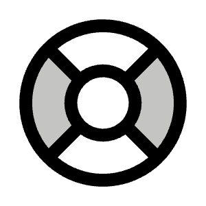 Lifebuoy Duotone Icon from Phosphor Duotone Set