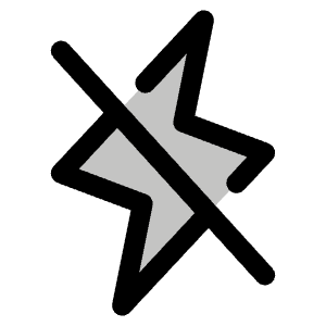 Lightning Slash Duotone Icon from Phosphor Duotone Set