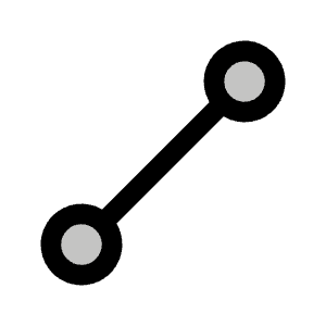 Line Segment Duotone Icon from Phosphor Duotone Set