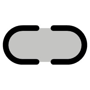 Link Simple Horizontal Break Duotone Icon from Phosphor Duotone Set