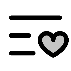 List Heart Duotone Icon from Phosphor Duotone Set