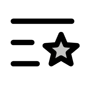 List Star Duotone Icon from Phosphor Duotone Set