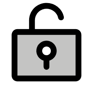 Lock Key Open Duotone Icon from Phosphor Duotone Set