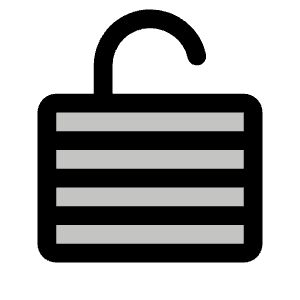 Lock Laminated Open Duotone Icon from Phosphor Duotone Set