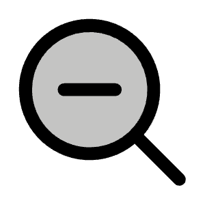 Magnifying Glass Minus Duotone Icon from Phosphor Duotone Set