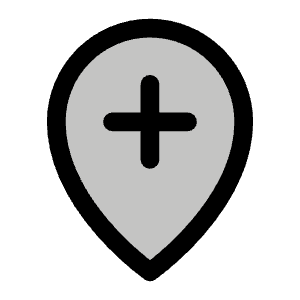 Map Pin Plus Duotone Icon from Phosphor Duotone Set