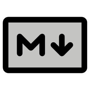 Markdown Logo Duotone Icon from Phosphor Duotone Set