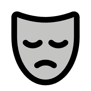 Mask Sad Duotone Icon from Phosphor Duotone Set
