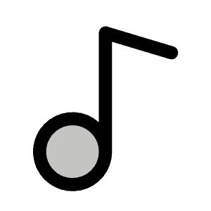 Music Note Simple Duotone Icon from Phosphor Duotone Set