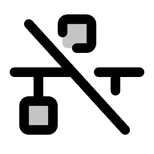 Network Slash Duotone Icon from Phosphor Duotone Set