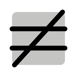 Not Equals Duotone Icon from Phosphor Duotone Set