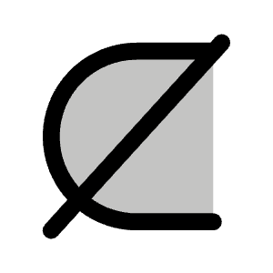 Not Subset Of Duotone Icon from Phosphor Duotone Set