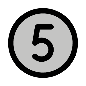 Number Circle Five Duotone Icon from Phosphor Duotone Set