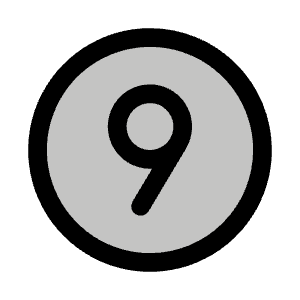 Number Circle Nine Duotone Icon from Phosphor Duotone Set