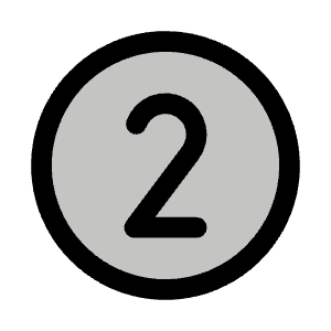 Number Circle Two Duotone Icon from Phosphor Duotone Set