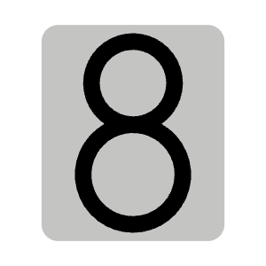 Number Eight Duotone Icon from Phosphor Duotone Set