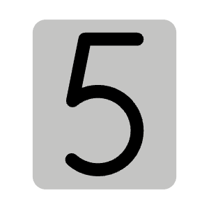 Number Five Duotone Icon from Phosphor Duotone Set