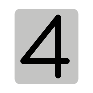Number Four Duotone Icon from Phosphor Duotone Set