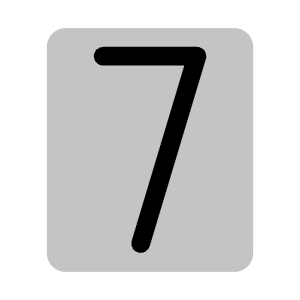 Number Seven Duotone Icon from Phosphor Duotone Set