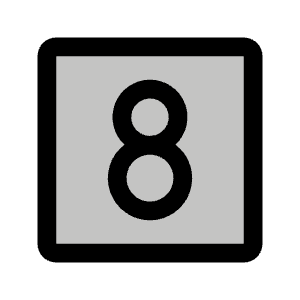 Number Square Eight Duotone Icon from Phosphor Duotone Set