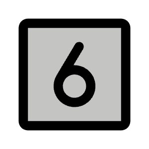 Number Square Six Duotone Icon from Phosphor Duotone Set