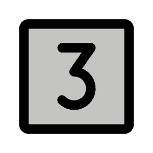 Number Square Three Duotone Icon from Phosphor Duotone Set