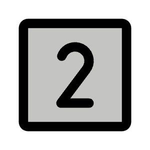 Number Square Two Duotone Icon from Phosphor Duotone Set
