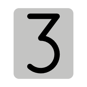 Number Three Duotone Icon from Phosphor Duotone Set