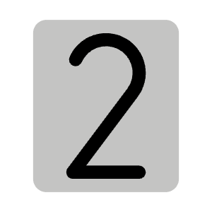 Number Two Duotone Icon from Phosphor Duotone Set