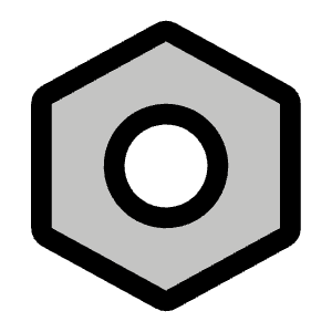 Nut Duotone Icon from Phosphor Duotone Set