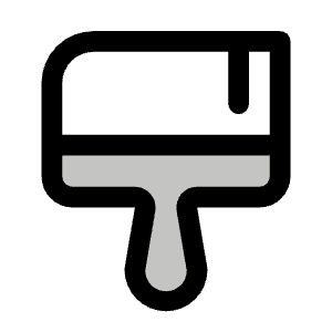 Paint Brush Broad Duotone Icon from Phosphor Duotone Set