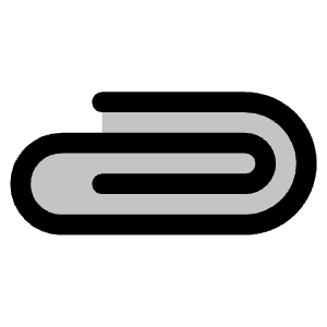 Paperclip Horizontal Duotone Icon from Phosphor Duotone Set