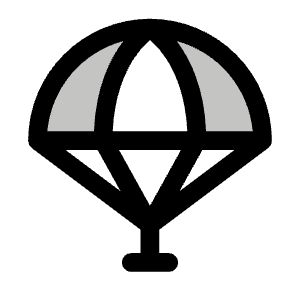 Parachute Duotone Icon from Phosphor Duotone Set