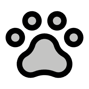 Paw Print Duotone Icon from Phosphor Duotone Set