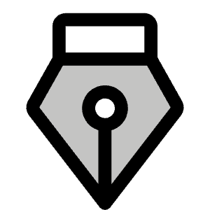 Pen Nib Straight Duotone Icon from Phosphor Duotone Set