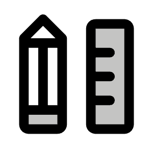 Pencil Ruler Duotone Icon from Phosphor Duotone Set