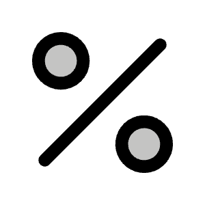 Percent Duotone Icon from Phosphor Duotone Set