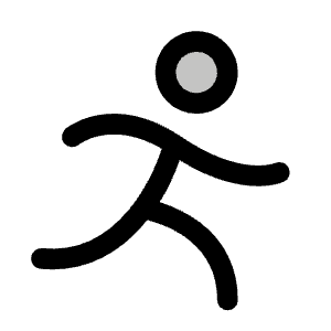 Person Simple Run Duotone Icon from Phosphor Duotone Set