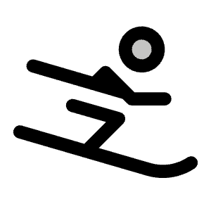 Person Simple Ski Duotone Icon from Phosphor Duotone Set