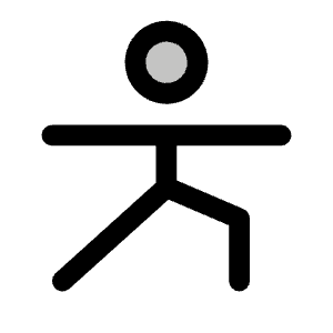 Person Simple Tai Chi Duotone Icon from Phosphor Duotone Set