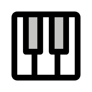 Piano Keys Duotone Icon from Phosphor Duotone Set