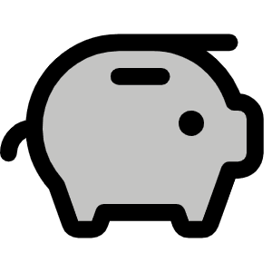 Piggy Bank Duotone Icon from Phosphor Duotone Set