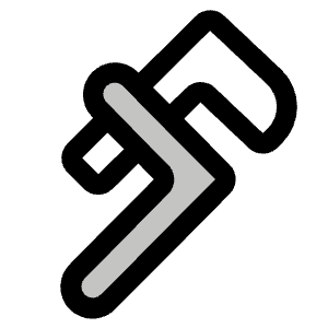 Pipe Wrench Duotone Icon from Phosphor Duotone Set