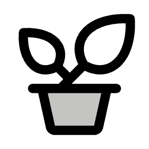 Potted Plant Duotone Icon from Phosphor Duotone Set