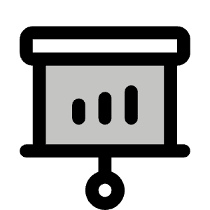 Projector Screen Chart Duotone Icon from Phosphor Duotone Set