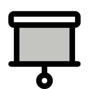 Projector Screen Duotone Icon from Phosphor Duotone Set