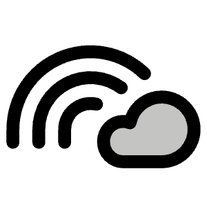 Rainbow Cloud Duotone Icon from Phosphor Duotone Set
