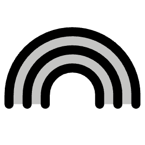 Rainbow Duotone Icon from Phosphor Duotone Set